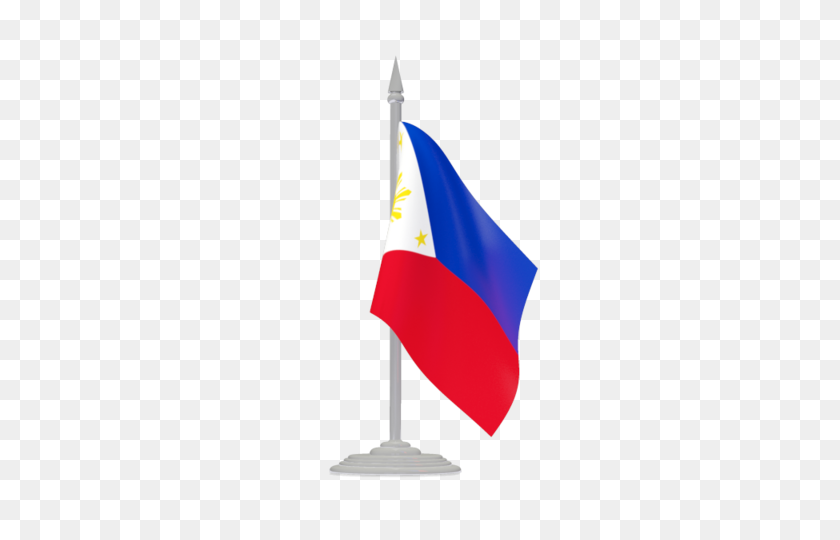 640x480 Bandera Con El Mástil De La Bandera Ilustración De La Bandera De Filipinas - Bandera Filipina Png