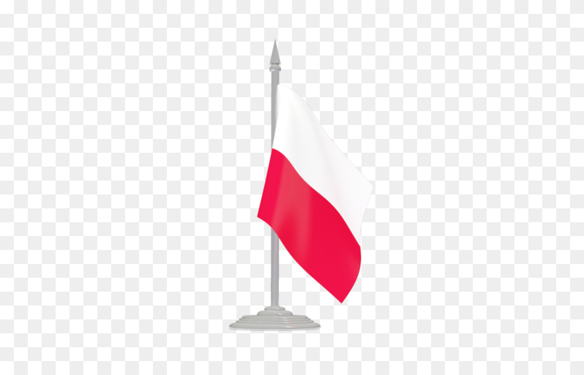 640x480 Bandera Con El Asta De La Bandera Ilustración De La Bandera De Polonia - El Asta De La Bandera Png