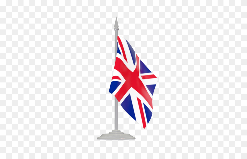 640x480 Bandera Con El Mástil De La Bandera De La Ilustración De La Bandera Del Reino Unido - Bandera Británica Png