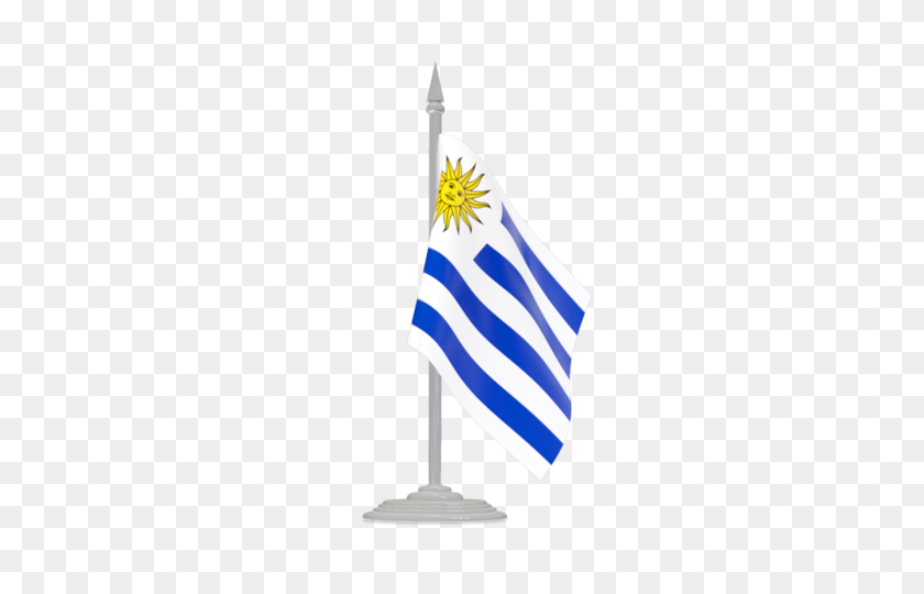 640x480 Flag With Flagpole Illustration Of Flag Of Uruguay - Flag Pole PNG