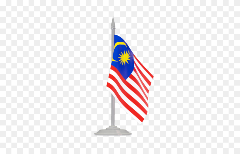 640x480 Flag With Flagpole Malaysia Png - Flagpole PNG