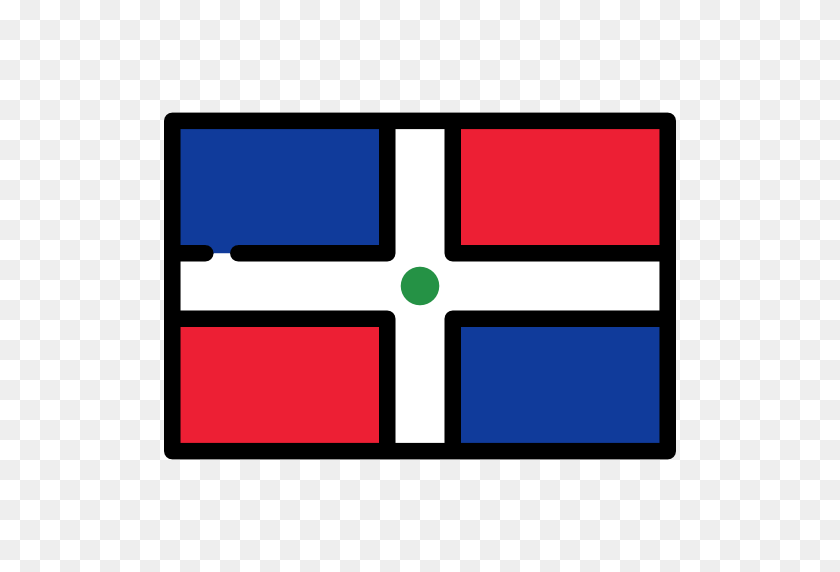 512x512 Banderas, República Dominicana, Bandera, País, Nación, Icono Mundial - Bandera Dominicana Png