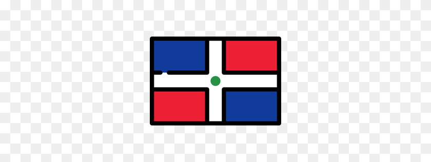 256x256 Flags, Dominican Republic, Flag, Country, Nation, World Icon - Dominican Republic Flag PNG