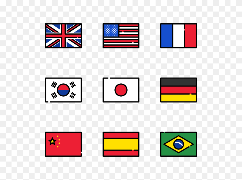 600x564 Flags Icon Family Rectangular - Rectangle PNG