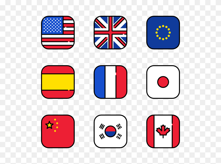 600x564 Flags Icon Family Rounded Square - Round Square PNG