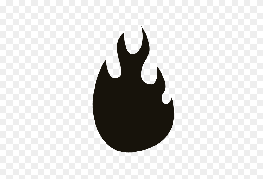 512x512 Flame Cartoon Black Silhouette - Claw Mark PNG
