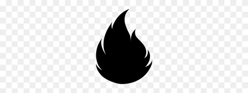 256x256 Flame Clipart Black And White Clip Art Images - Flames PNG Transparent