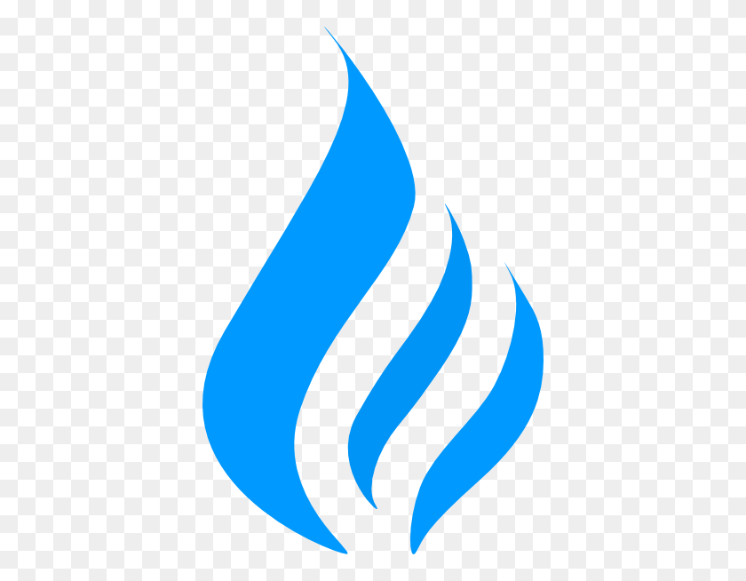 384x594 Flame Clipart Blue Fire - Flame Border PNG