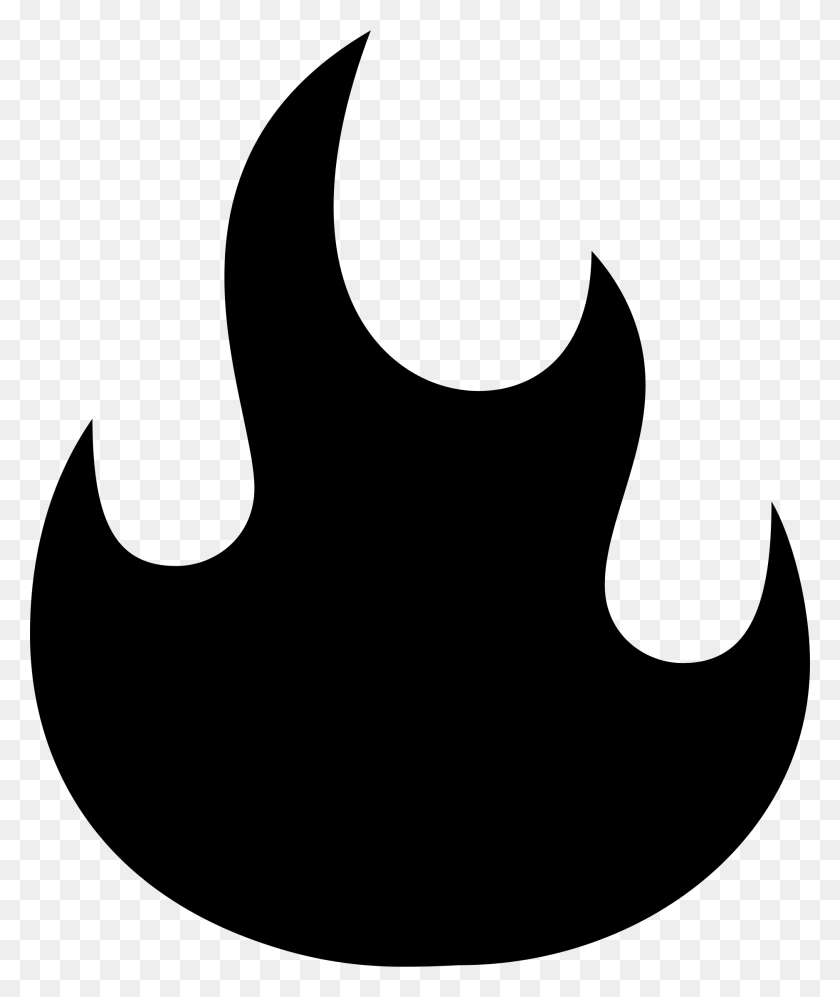 Flame Clipart Silhouette - Fire Flames Clipart