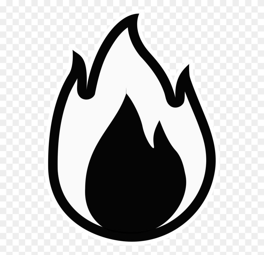 558x750 Llama De Fuego De Color Blanco Y Negro De Combustión - Free Fire Clipart