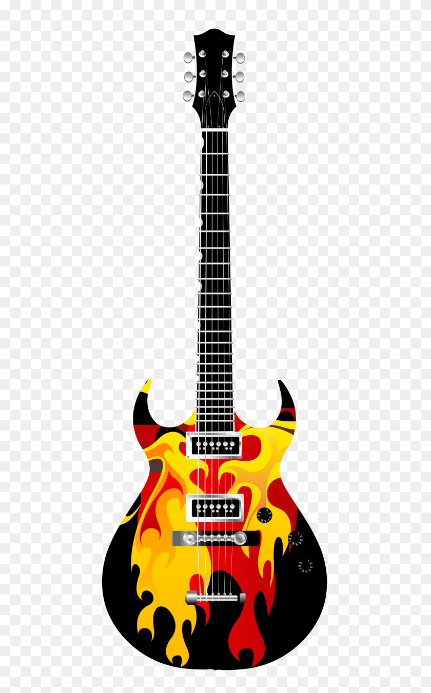 481x1292 Flame Electric Guitar Png - Fire Flames PNG