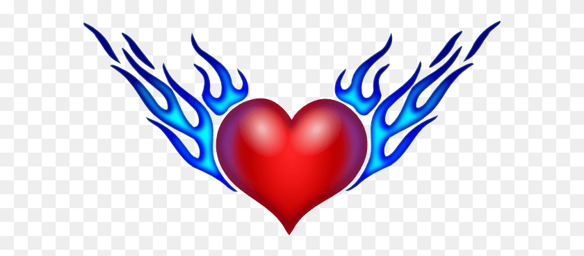 600x309 Flame Heart Cliparts - Cross And Flame Clipart