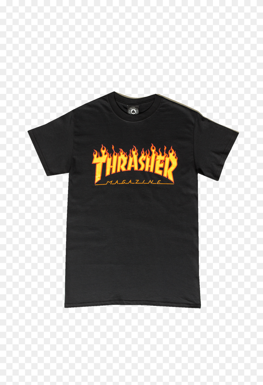 1333x2000 Flame Logo T Shirt - Thrasher Logo PNG