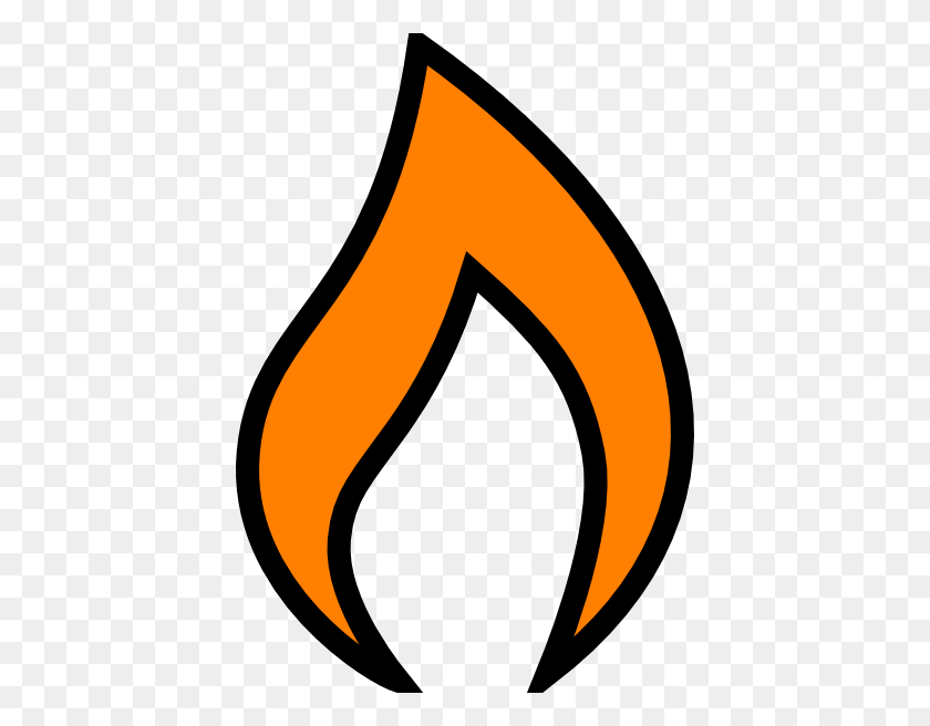 414x596 Flame Orange Tristan Clipart - Flame Vector Png