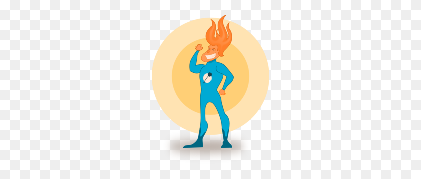 234x297 Flame Super Hero Clip Art - Superhero Clipart Free