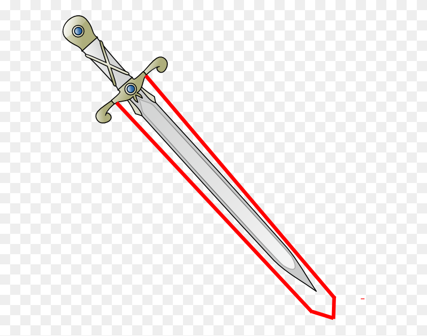 594x601 Flame Sword Clip Art - Sword Clipart PNG