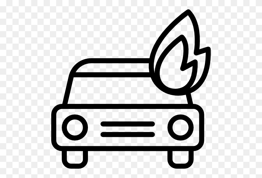 512x512 Flame, Vehicle, Car, Transport, Accident, Transportation - Wax Museum Clipart