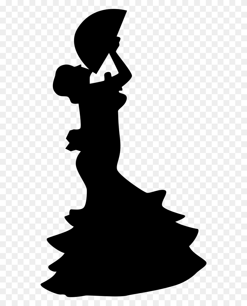 566x980 Flamenco Female Dancer Silhouette Png Icon Free Download - Dancer Silhouette PNG