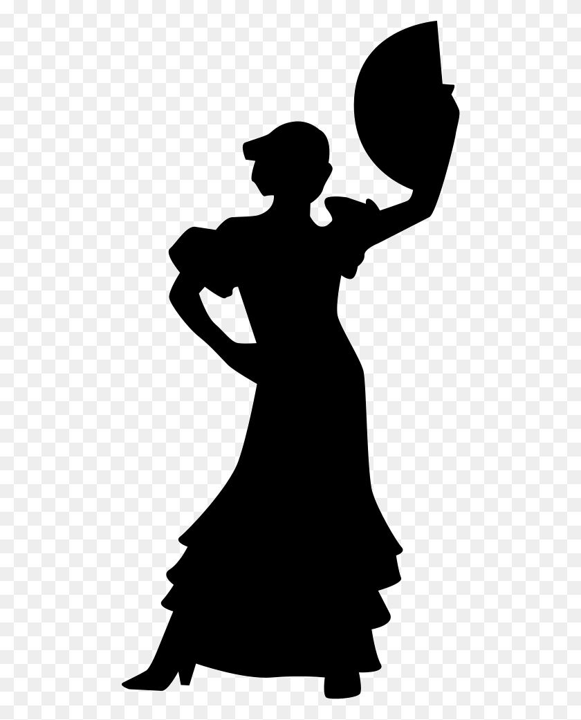 490x981 Flamenco Woman Female Silhouette Dancing Png Icon Free - Female Silhouette PNG