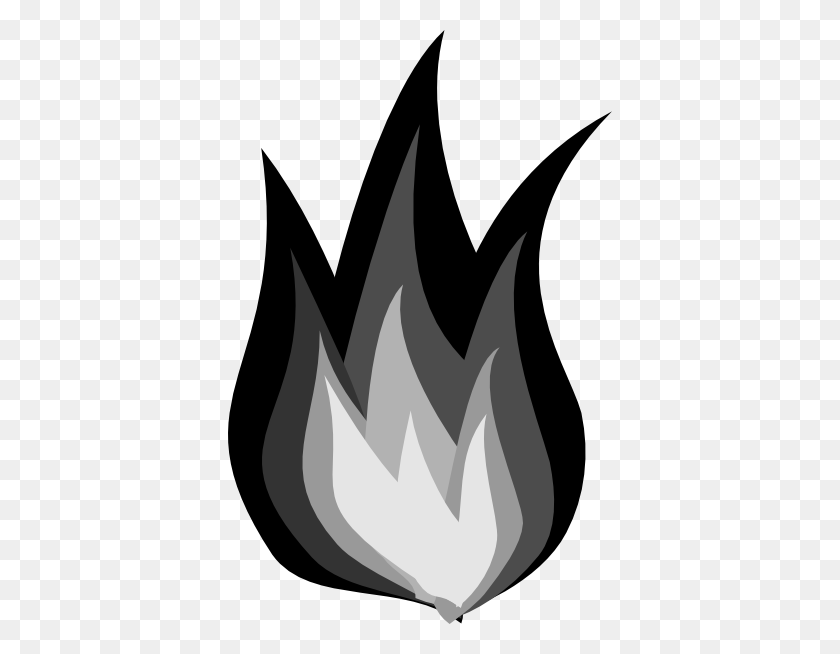 384x594 Flames Png Clip Arts For Web - Flames Black And White Clipart