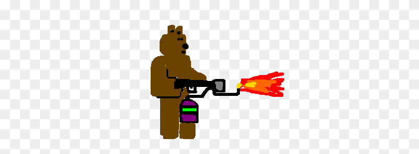 300x250 Огнемет Weilding Bear - Медведь Смоки Клипарт
