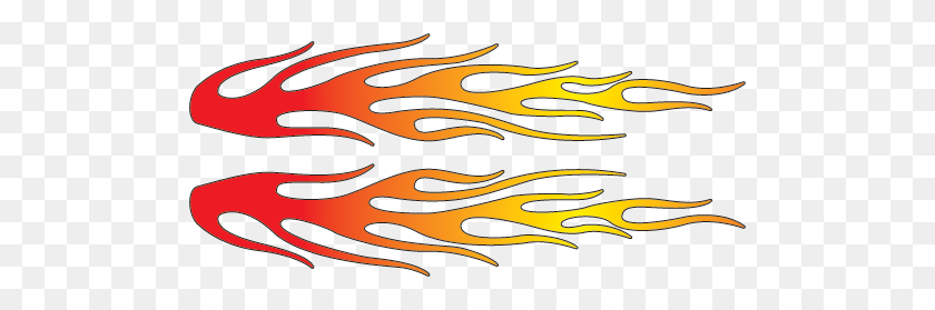 500x219 Flaming Clipart - Derby Clipart
