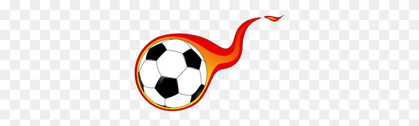 300x193 Flaming Soccer Ball Clip Art - Soccer Goal Clip Art
