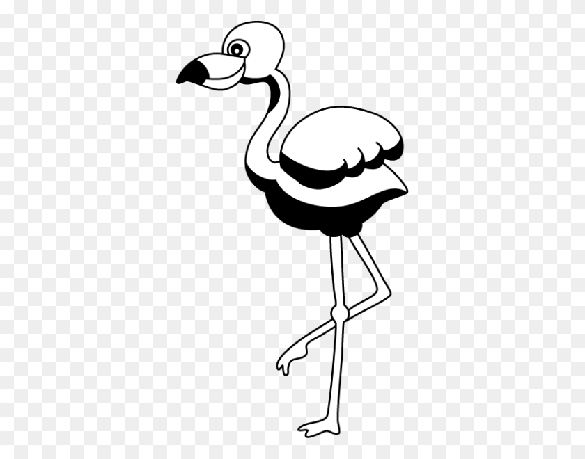 334x600 Flamingo Clipart Nice Clipart - Flamingo Clipart Blanco Y Negro