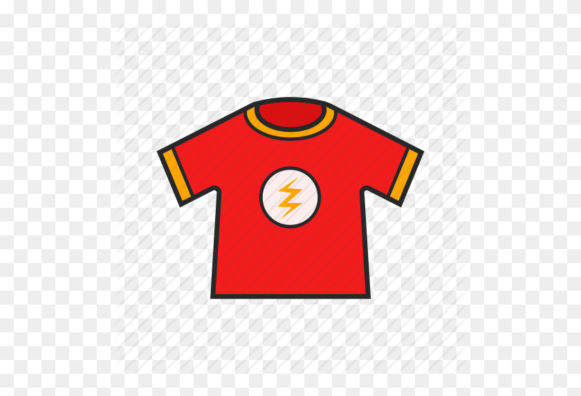 512x512 Flash Logo, Gloth, Red, T Shirt Icon - Flash Logo PNG