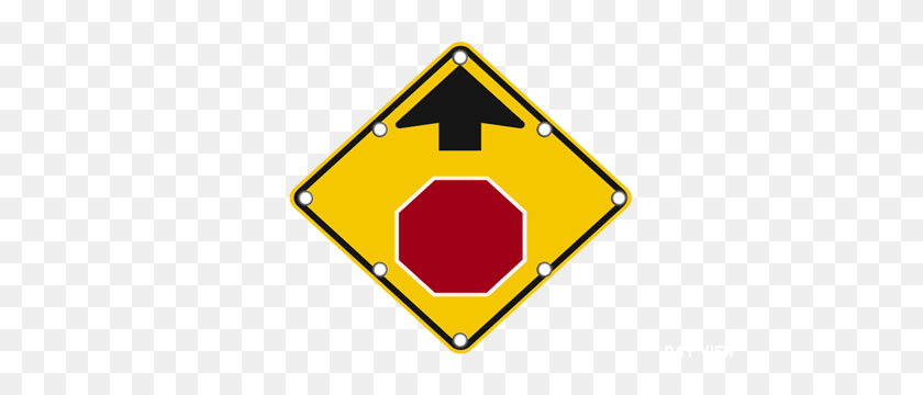 509x300 Flashing Stop Ahead Sign Solar Traffic Systems, Inc - Yield Sign PNG