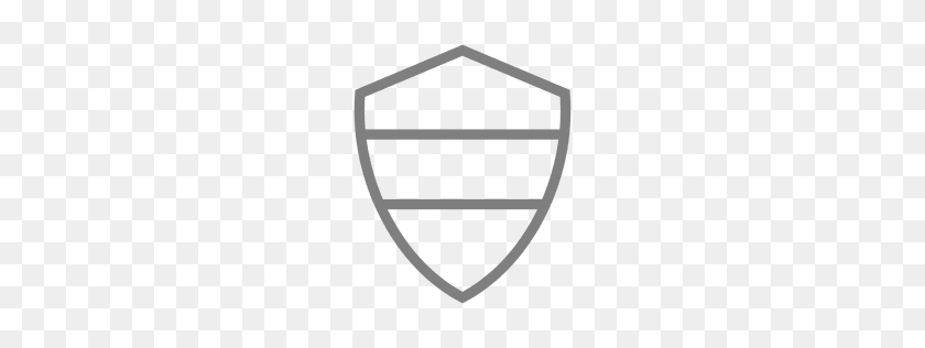 256x256 Flat Blue Emblem Shield - Shield Outline PNG