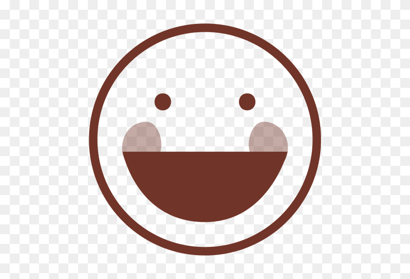 512x512 Flat Excited Emoji Icon - Excited PNG