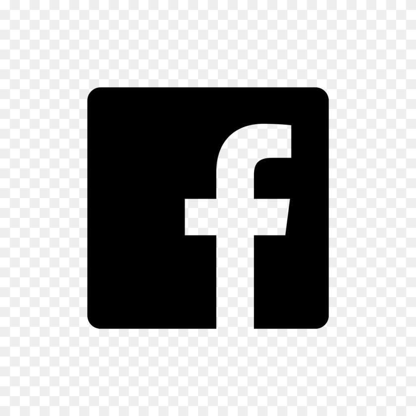1024x1024 Плоский Логотип Facebook Черный И Белый Png - Символ Facebook Png