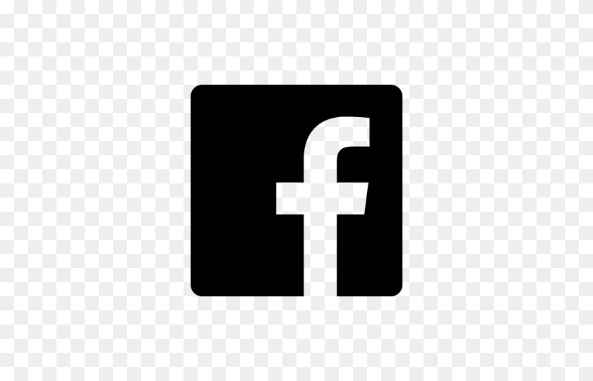480x480 Плоский Логотип Facebook Черно-Белый Png Png - Facebook Белый Png