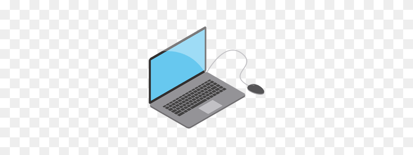 256x256 Flat Laptop Icon Illustration - Laptop PNG