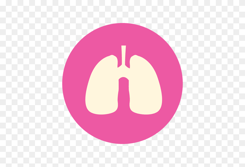 512x512 Flat Lungs Circle Icon - Lungs PNG