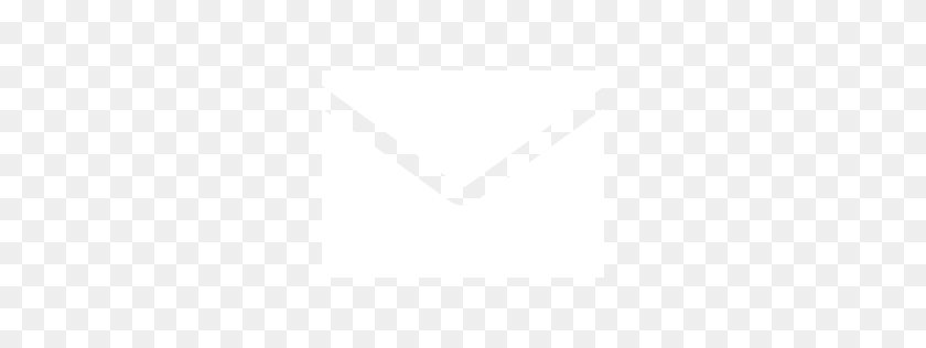 256x256 Flat Mail Icon - Email Logo White PNG