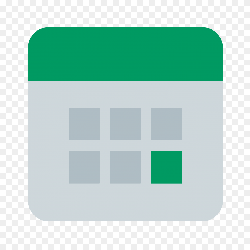 3000x3000 Flat Planner Green Calendar - Calendar 2018 PNG