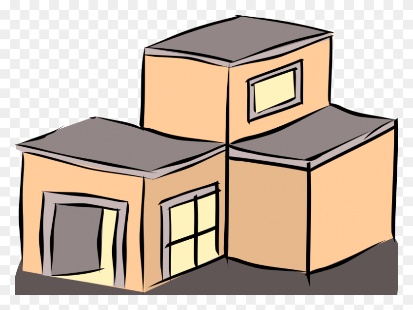 800x586 Flat Roof Clipart Flat Roof Clip Art Images - Yellow House Clipart