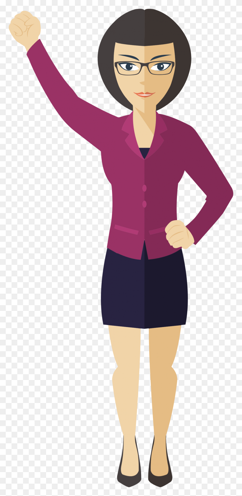 1082x2308 Flat Shaded Business Woman Icons Png - Business Woman PNG