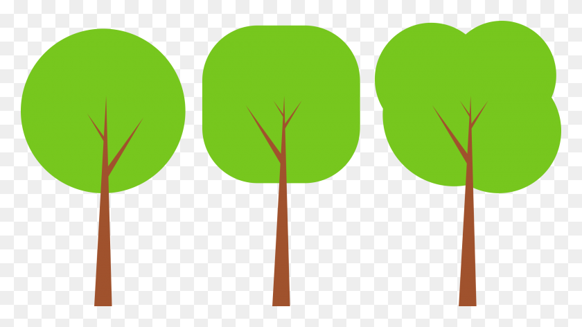 2400x1268 Flat Tree Icons Png - Tree Icon PNG
