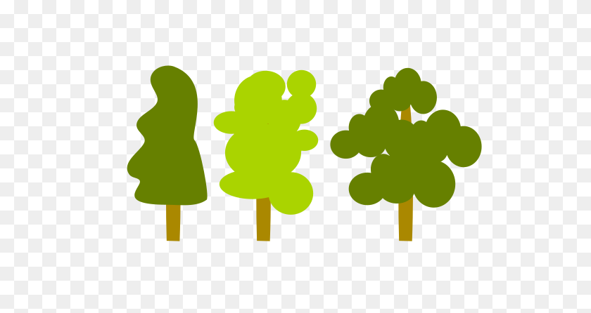 580x386 Flat Tree Vector Graphic - Tree Vector PNG