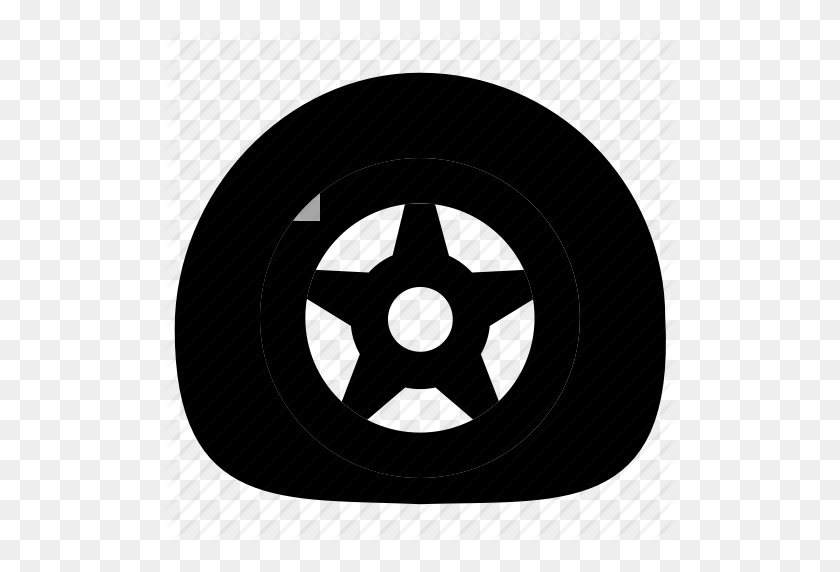 512x512 Flat Tyre Png Transparent Flat Tyre Images - Tire PNG