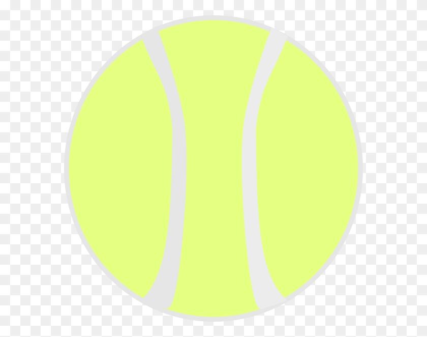 588x602 Flat Yellow Tennis Ball Clip Art Free Vector - Tennis Court Clipart