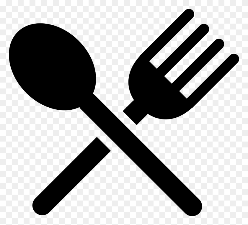 980x884 Flatware Silhouette Of A Knife And A Fork Cross Png Icon Free - Cross Silhouette PNG