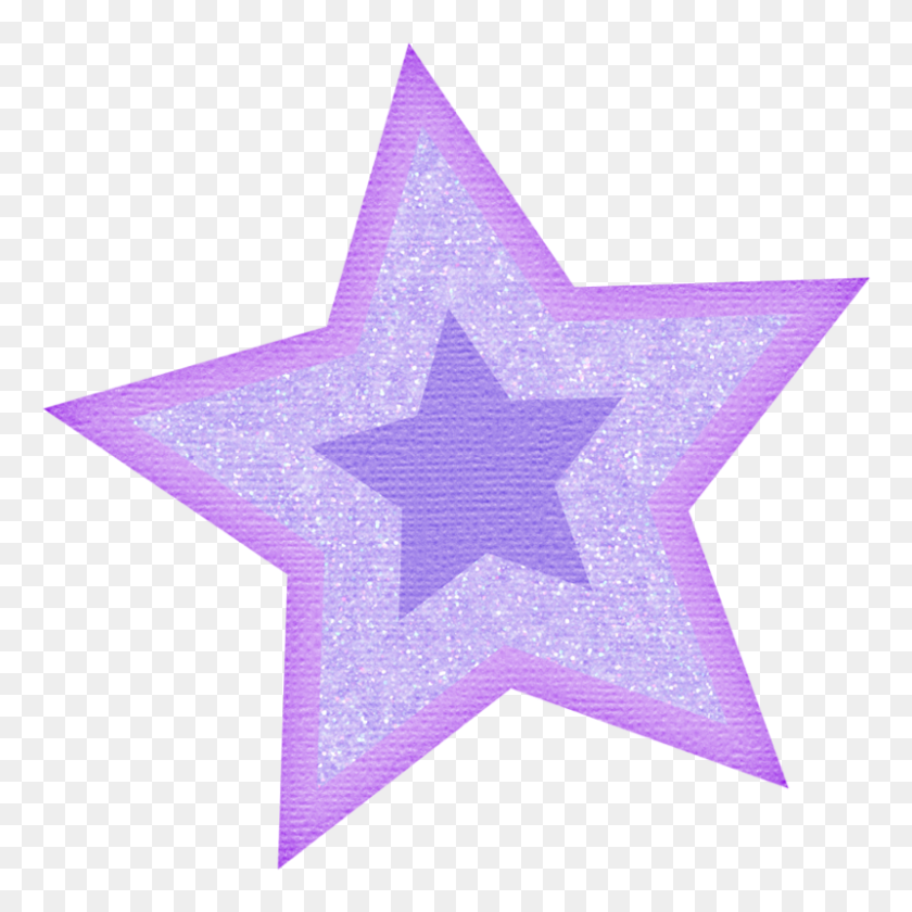800x800 Flergs Overtherainbow - Фиолетовая Звезда Клипарт
