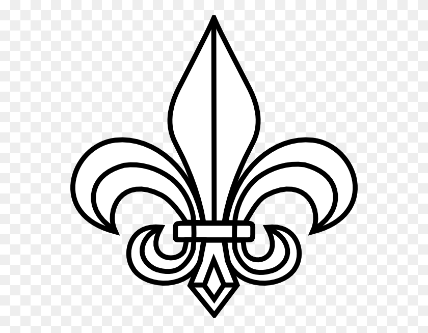 564x594 Fleur De Lis Template Cliparts - New Orleans Saints Clipart
