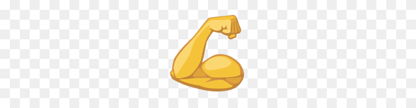 160x160 Flexed Biceps Emoji On Facebook - Muscle Emoji PNG