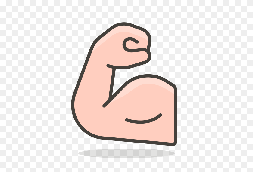512x512 Flexed, Biceps Icon Free Of Free Vector Emoji - Muscle Emoji PNG