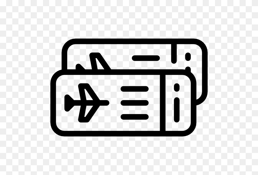 512x512 Flight, Airplane, Travel, Air, Tickets, Ticket Icon - Ticket Clipart Black And White